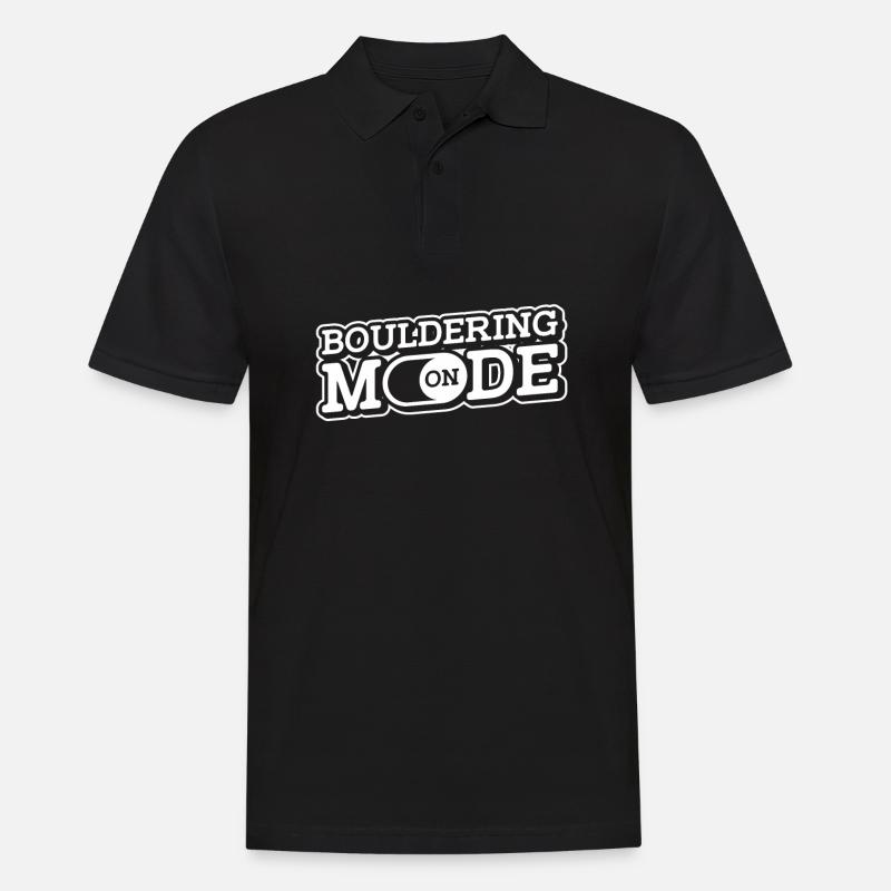 Bouldern - Männer Poloshirt - Schwarz
