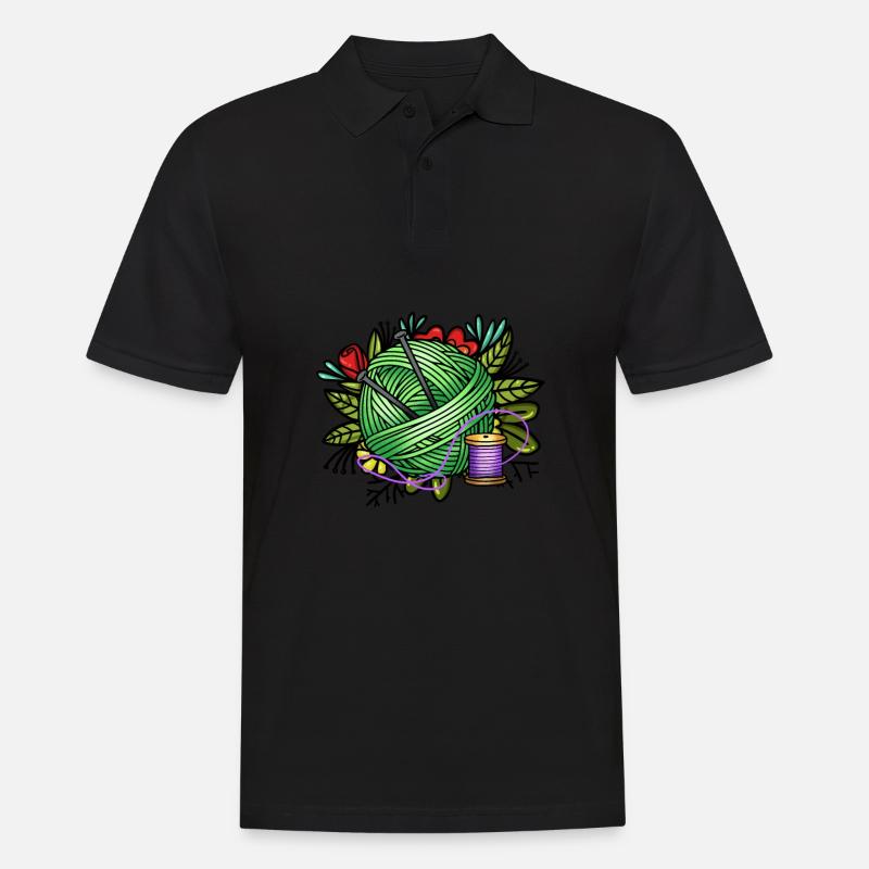Stricken - Männer Poloshirt - Schwarz