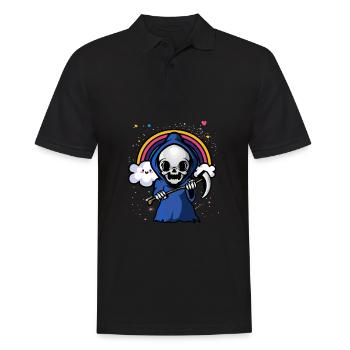 Rétro Gothique Vintage Goth Occulte - Polo Homme - noir - Devant - Kai (181cm)