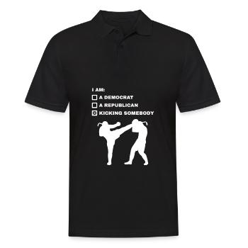 Muay Thai Boxe Thaiboxen Boxer - Polo Homme - noir - Devant - Kai (181cm)