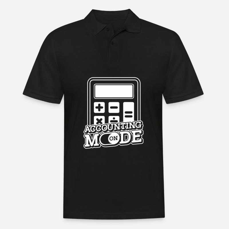 Buchhaltung Buchhalter Steuern - Männer Poloshirt - Schwarz