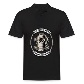 Plongée sous-marine Plongeurs Plongée - Polo Homme - noir - Devant - Kai (181cm)