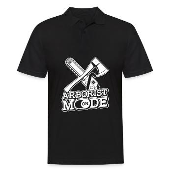 Baumklettern Baumpfleger Arborist Baumkletterer - Männer Poloshirt - Schwarz - Vorne - Kai (181cm)