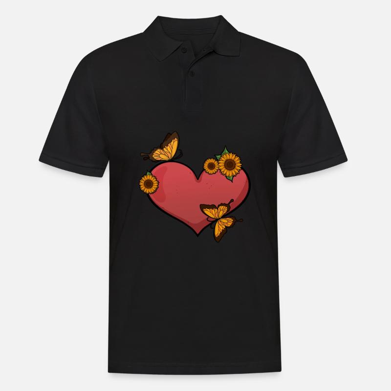 Schmetterling - Männer Poloshirt - Schwarz