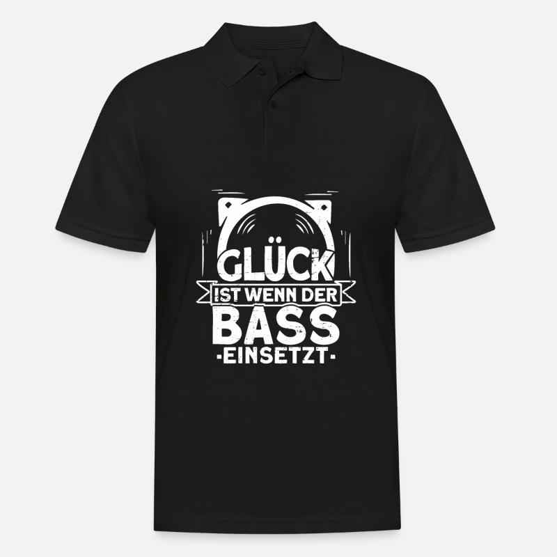 Techno - Männer Poloshirt - Schwarz