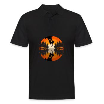 Klettern Bergsport Kletterer - Männer Poloshirt - Schwarz - Vorne - Kai (181cm)