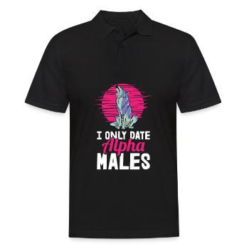 Wolf - Männer Poloshirt - Schwarz - Vorne - Kai (181cm)