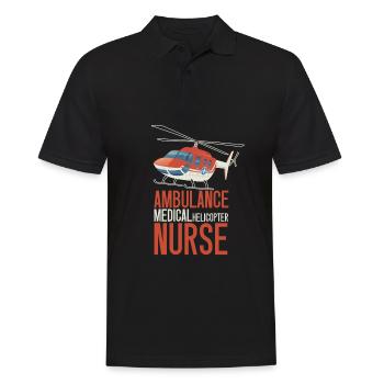 Helikopter Hubschrauber Pilot Heli - Männer Poloshirt - Schwarz - Vorne - Kai (181cm)