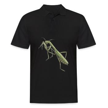 Gottesanbeterin - Männer Poloshirt - Schwarz - Vorne - Kai (181cm)