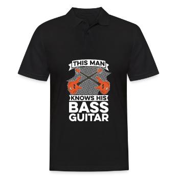 Basse Guitare Basse Guitare Basse Bassiste - Polo Homme - noir - Devant - Kai (181cm)