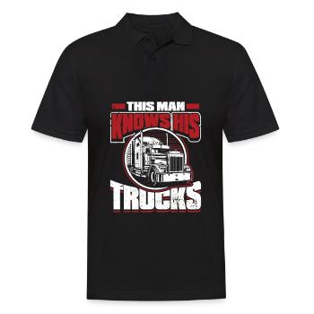 Truck Driver Truck Driver Truck Driver Trucker - Men's Polo Shirt - black - Front - Kai (181cm)