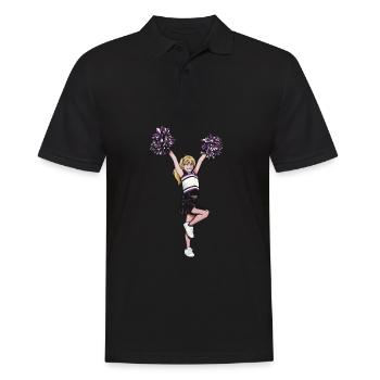 Cheerleading Cheerleader - Men's Polo Shirt - black - Front - Kai (181cm)