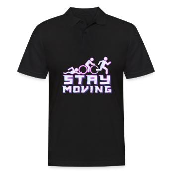 Triathlon - Men's Polo Shirt - black - Front - Kai (181cm)