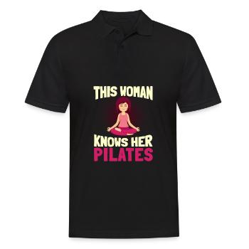 Pilates - Men's Polo Shirt - black - Front - Kai (181cm)