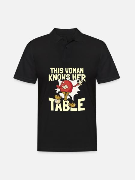 Table Tennis Ping Pong - Men's Polo Shirt - black