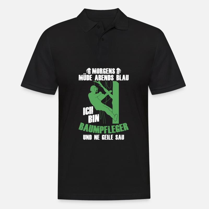 Baumklettern Baumpfleger Arborist Baumkletterer - Männer Poloshirt - Schwarz