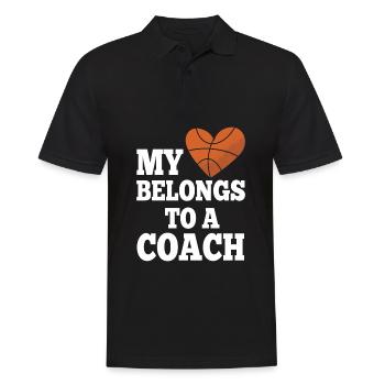 Basketballtrainer Basketball Trainer Coach - Männer Poloshirt - Schwarz - Vorne - Kai (181cm)