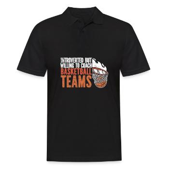 Basketballtrainer Entraîneur de basket-ball - Polo Homme - noir - Devant - Kai (181cm)