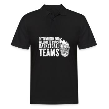 Basketballtrainer Basketball Trainer Coach - Männer Poloshirt - Schwarz - Vorne - Kai (181cm)