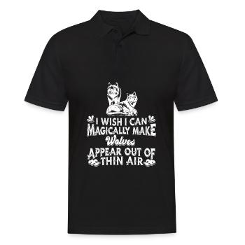 Wolf - Männer Poloshirt - Schwarz - Vorne - Kai (181cm)