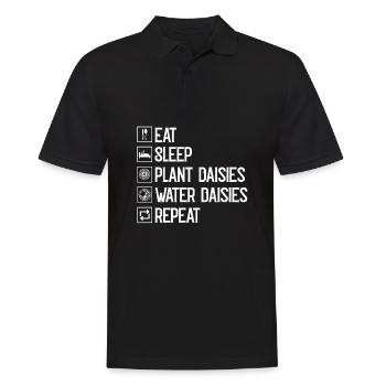 Hobby Jardinier Jardinier Fleur d’Oie - Polo Homme - noir - Devant - Kai (181cm)