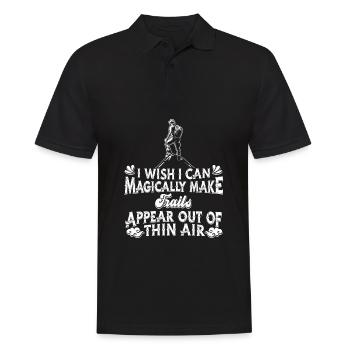 Wandern Trekking Wanderer - Männer Poloshirt - Schwarz - Vorne - Kai (181cm)