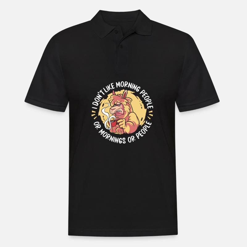 Alpaka - Männer Poloshirt - Schwarz