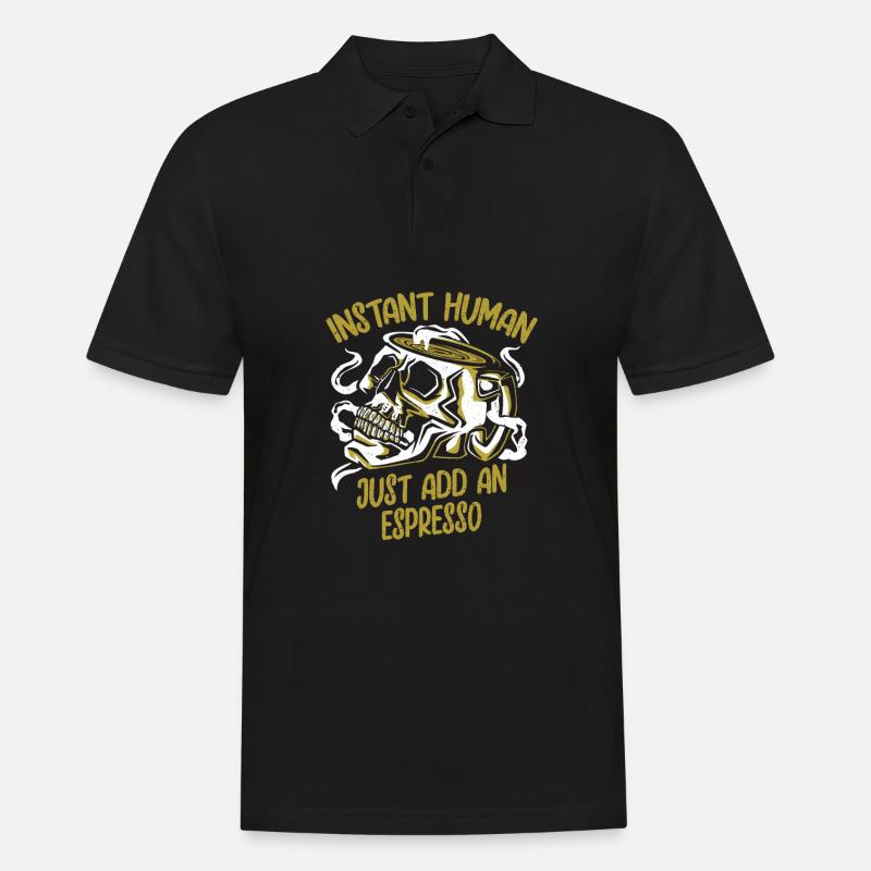 Espresso Kaffee - Männer Poloshirt - Schwarz