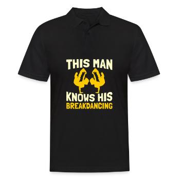 Breakdance Breakdancer Breakdancing - Männer Poloshirt - Schwarz - Vorne - Kai (181cm)