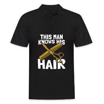 Coiffeur Coiffeur Coiffure Coiffure Coiffure Coiffure - Polo Homme - noir - Devant - Kai (181cm)