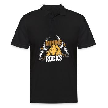 Goldbergbau Goldmine - Männer Poloshirt - Schwarz - Vorne - Kai (181cm)