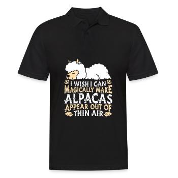 Alpaka - Männer Poloshirt - Schwarz - Vorne - Kai (181cm)