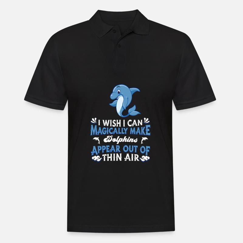 Delfin Delphine - Männer Poloshirt - Schwarz