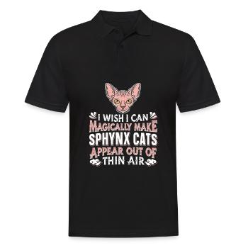 Sphynx Chat - Polo Homme - noir - Devant - Kai (181cm)