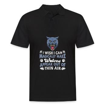 Wolf - Men's Polo Shirt - black - Front - Kai (181cm)
