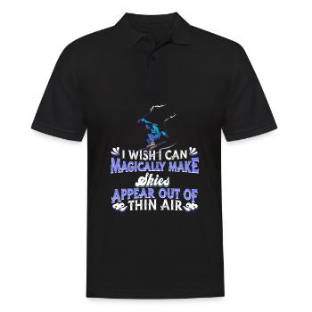 Ski Skiing Skis - Men's Polo Shirt - black - Front - Kai (181cm)