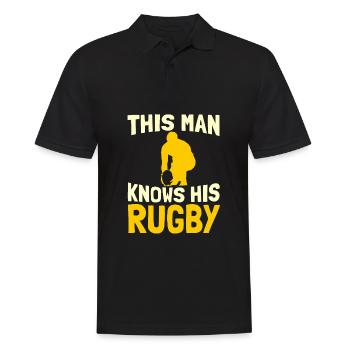 Rugby - Männer Poloshirt - Schwarz - Vorne - Kai (181cm)