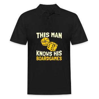 Board game - Men's Polo Shirt - black - Front - Kai (181cm)