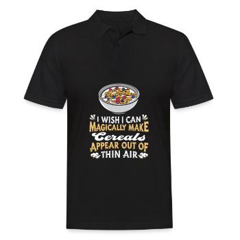 Frühstück Müsli Cerealien - Männer Poloshirt - Schwarz - Vorne - Kai (181cm)