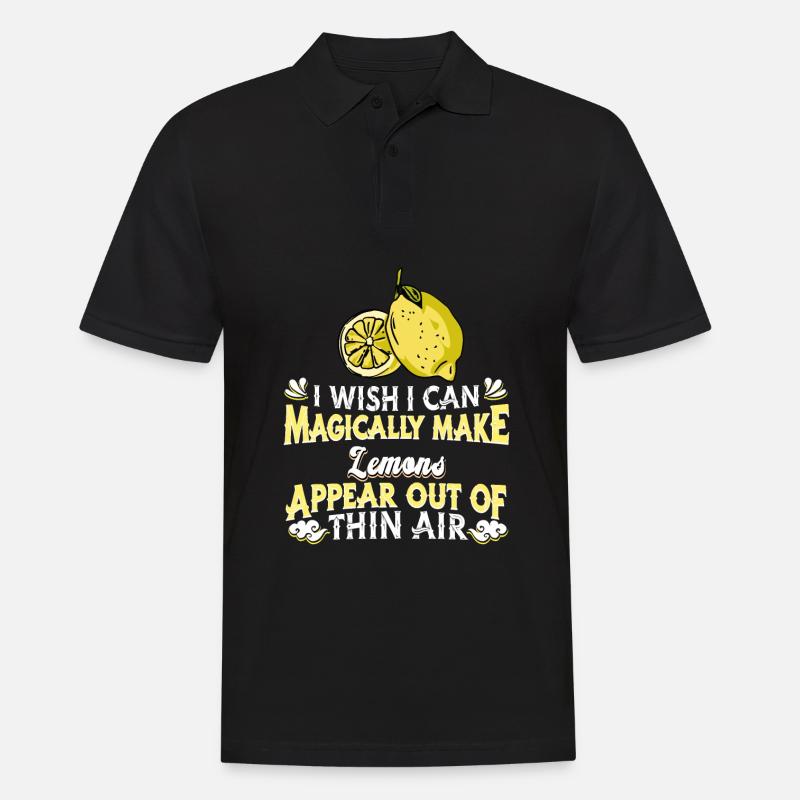 Zitrone Zitrusfrucht Limone - Männer Poloshirt - Schwarz