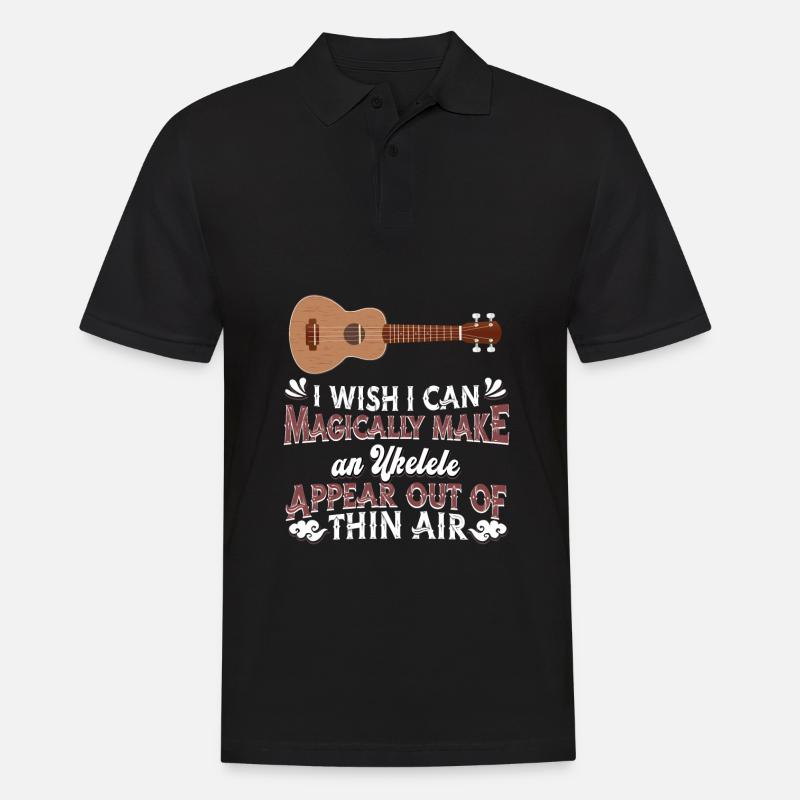 Ukulele - Männer Poloshirt - Schwarz