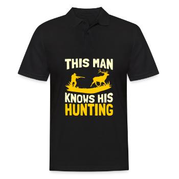 Hunter Hunting Hunting - Men's Polo Shirt - black - Front - Kai (181cm)