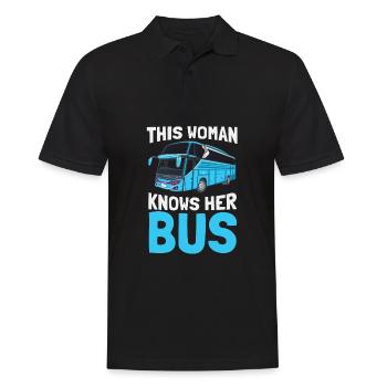 Chauffeur de bus Bus scolaire Transports publics - Polo Homme - noir - Devant - Kai (181cm)