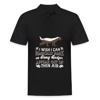 Honigdachs - Männer Poloshirt - Schwarz - Vorne - Kai (181cm)