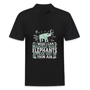 Éléphant - Polo Homme - noir - Devant - Kai (181cm)