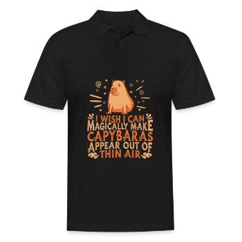 Capybara Wasserschwein Nagetier - Männer Poloshirt - Schwarz - Vorne - Kai (181cm)