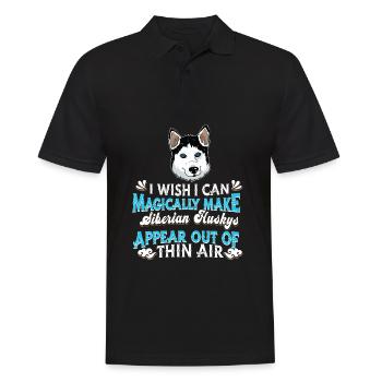 Siberian Husky Hund - Männer Poloshirt - Schwarz - Vorne - Kai (181cm)