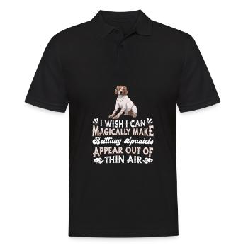 Brittany Spaniel Hund - Männer Poloshirt - Schwarz - Vorne - Kai (181cm)