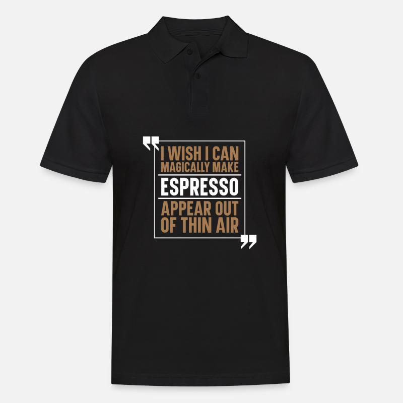 Espresso Kaffee - Männer Poloshirt - Schwarz