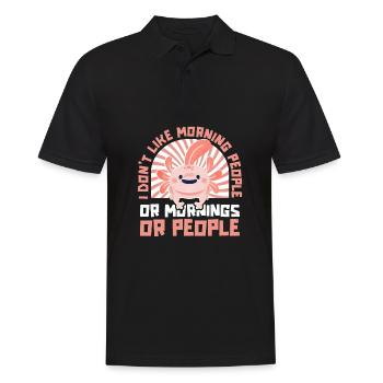 Axolotl Salamander - Männer Poloshirt - Schwarz - Vorne - Kai (181cm)